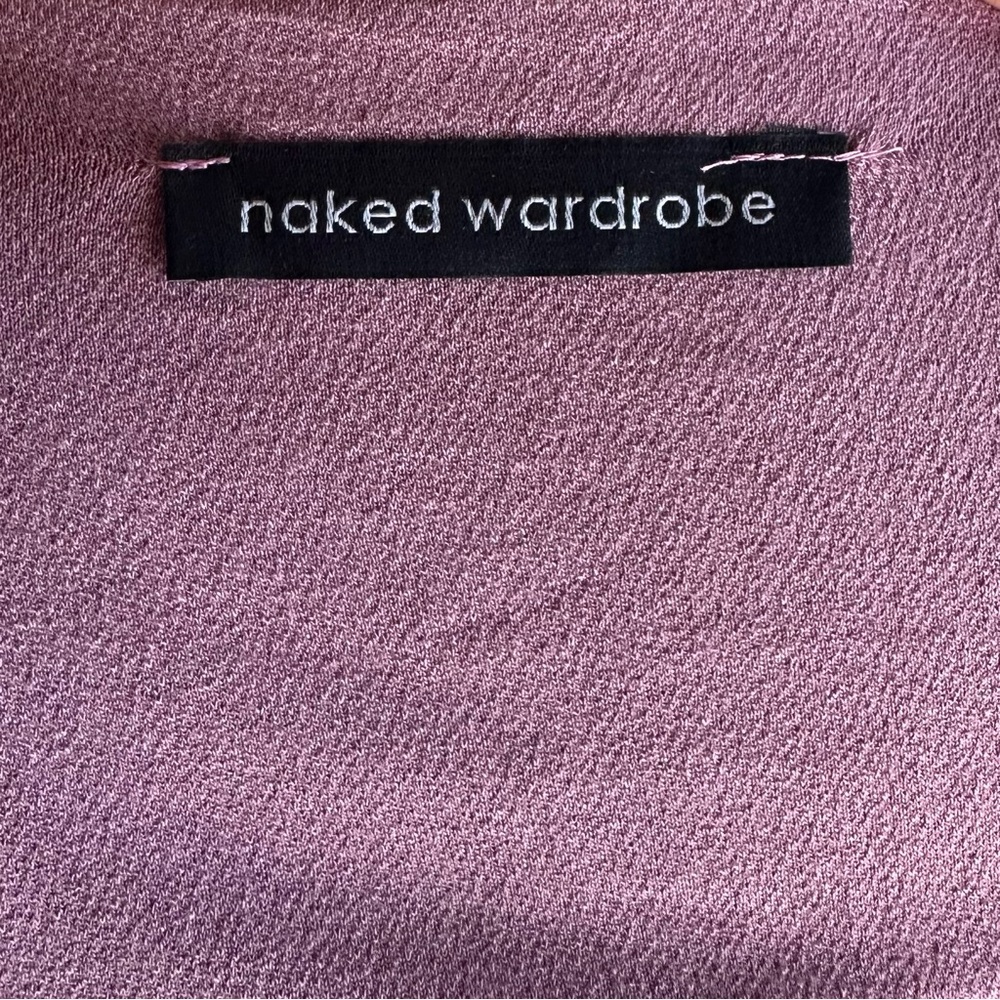 Naked Wardrobe Sexy Stretch Mauve Beach Brunch Bodycon Midi Dress Size Medium - Picture 2 of 4